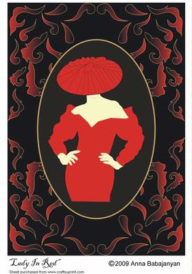 Lady in Red A4