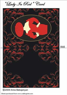 Lady in Red Card