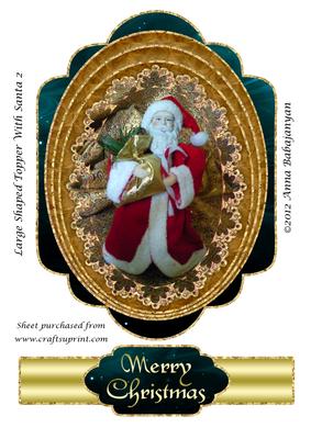 Large Shaped Topper with Santa 2