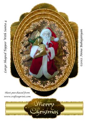 Large Shaped Topper with Santa 4