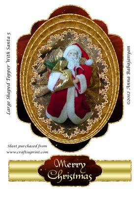 Large Shaped Topper with Santa 5