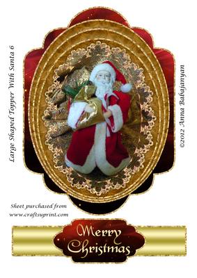 Large Shaped Topper with Santa 6