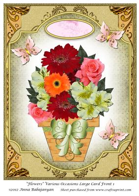 Flowers Various Occasions Large Card Front 1