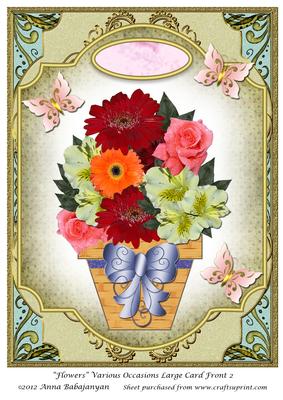 Flowers Various Occasions Large Card Front 2