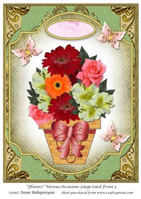 Flowers Various Occasions Large Card Front 3