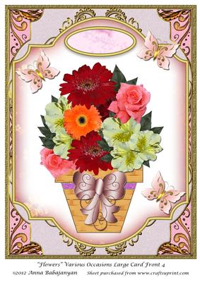 Flowers Various Occasions Large Card Front 4