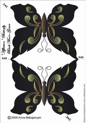 Affection Butterfly Black Moon-green