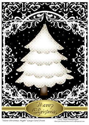 Silent Christmas Night Large Card Front
