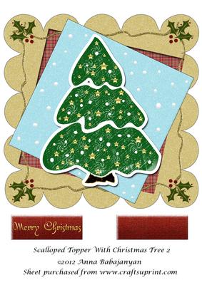 Scalloped Topper with Christmas Tree 2