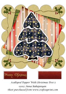 Scalloped Topper with Christmas Tree 5