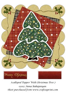 Scalloped Topper with Christmas Tree 7
