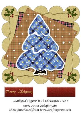 Scalloped Topper with Christmas Tree 8