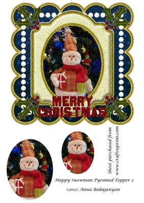 Happy Snowman Pyramid Topper 2