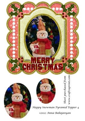Happy Snowman Pyramid Topper 4