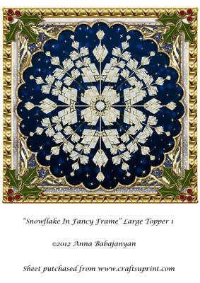Snowflake in Fancy Frame Large Topper 1