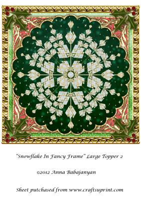 Snowflake in Fancy Frame Large Topper 2