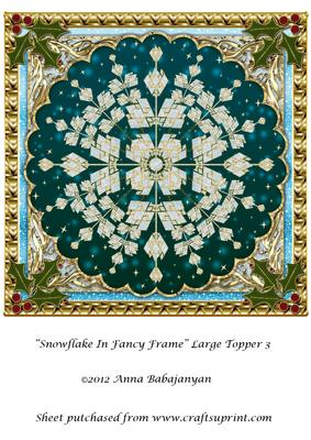 Snowflake in Fancy Frame Large Topper 3