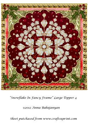 Snowflake in Fancy Frame Large Topper 4