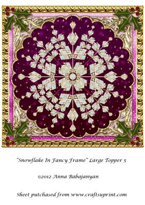 Snowflake in Fancy Frame Large Topper 5