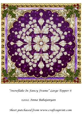 Snowflake in Fancy Frame Large Topper 6