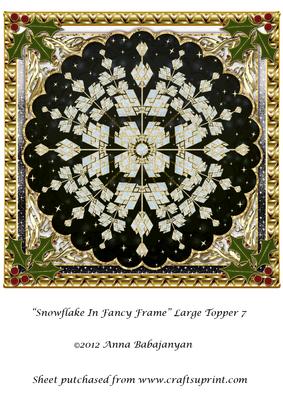 Snowflake in Fancy Frame Large Topper 7