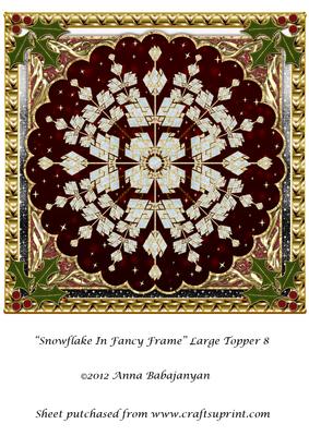 Snowflake in Fancy Frame Large Topper 8
