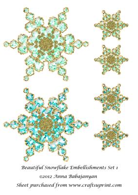 Beautiful Snowflake Embellishments Set 1