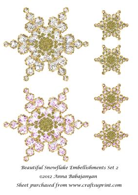 Beautiful Snowflake Embellishments Set 2