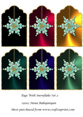 Tags with Snowflake Set 2