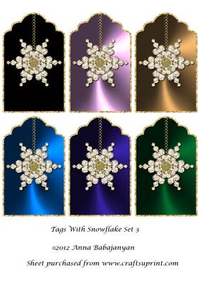 Tags with Snowflake Set 3