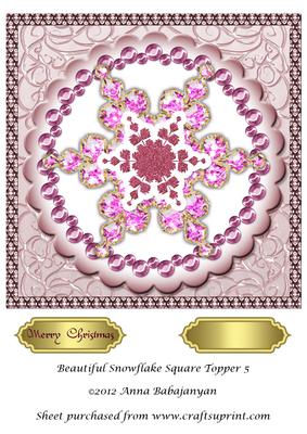 Beautiful Snowflake Square Topper 5