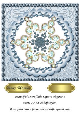 Beautiful Snowflake Square Topper 8