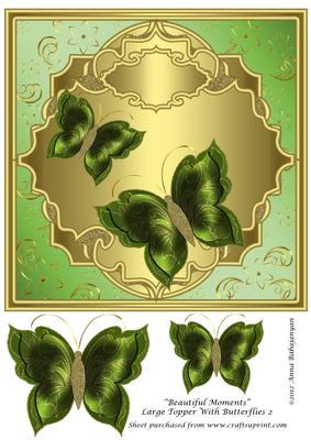 Beautiful Moments Large Topper with Butterflies 2