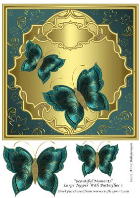 Beautiful Moments Large Topper with Butterflies 3