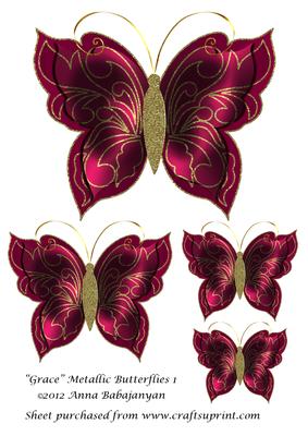 Grace Metallic Butterflies 1