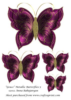 Grace Metallic Butterflies 5