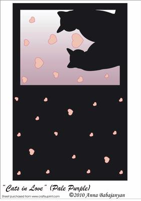 Cats in Love ( Pale Purple )