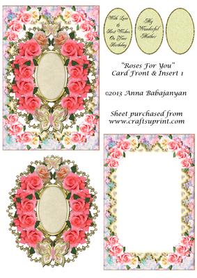 Roses for You Card Front & Insert 1