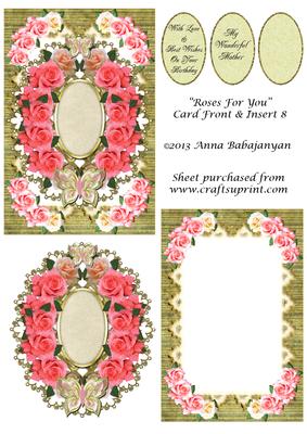 Roses for You Card Front & Insert 8