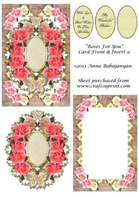 Roses for You Card Front & Insert 9