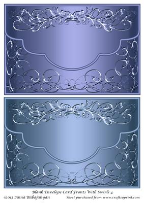 Blank Envelope Card Fronts with Swirls 4