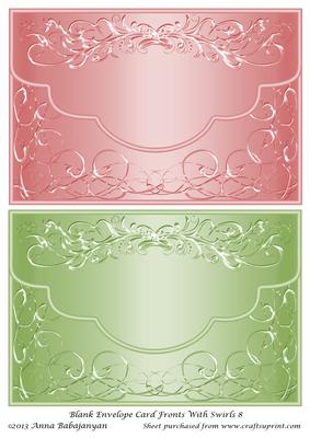 Blank Envelope Card Fronts with Swirls 8