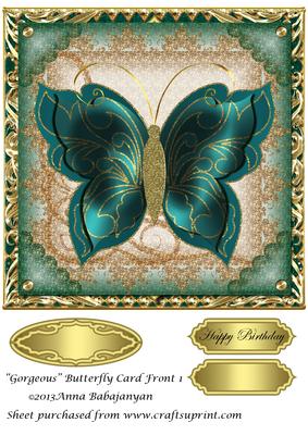 Gorgeous Butterfly Card Front 1