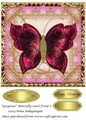 Gorgeous Butterfly Card Front 3