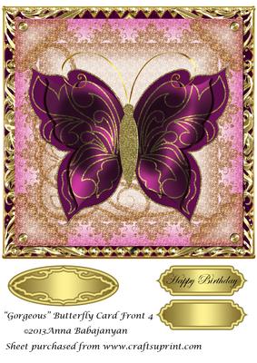 Gorgeous Butterfly Card Front 4
