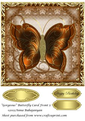 Gorgeous Butterfly Card Front 5