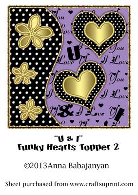 U & I Funky Hearts Topper 2