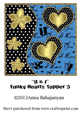 U & I Funky Hearts Topper 3
