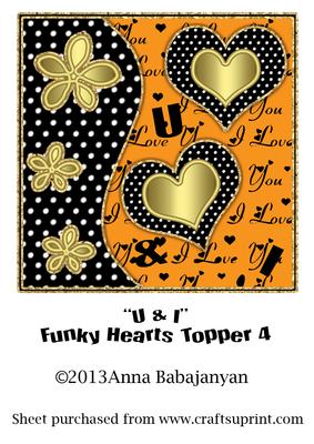 U & I Funky Hearts Topper 4