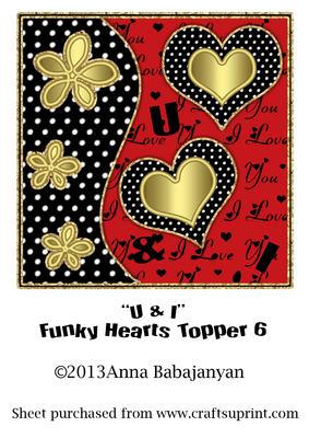 U & I Funky Hearts Topper 6
